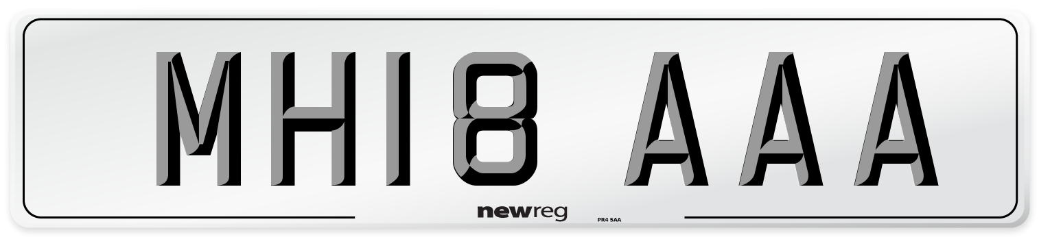 MH18 AAA Number Plate from New Reg